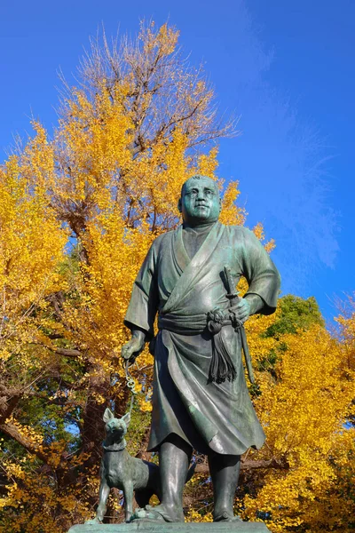 Tokyo Japon devlet adamı Saigo Takamori 'nin bronz heykeli 30 Kasım 2023