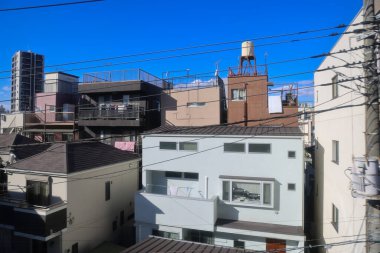 Nippori 'nin manzarası, Tokyo Japonya 30 Kasım 2023