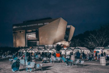 Batı Kowloon Kültür Bölgesi 21 Aralık 2023 'teki Noel kasabası.