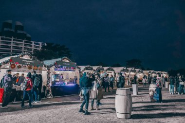 Batı Kowloon Kültür Bölgesi 21 Aralık 2023 'teki Noel kasabası.