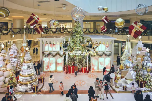 Çinli turist Hong Kong Batı Kowloon İstasyonu 'nu ziyaret etti. 21 Aralık 2023