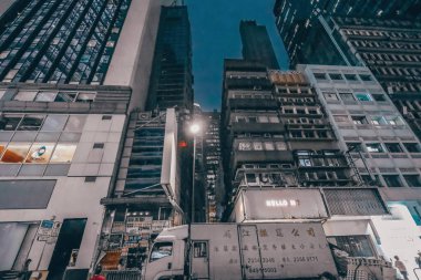 27 Aralık 2023 Modern şehir manzaralı gökdelenler ve iş bölgesi.