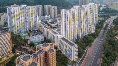 24 Aralık 2023 Hong Kong 'da yüksek binalar