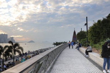 29 Aralık 2023 Batı Kowloon Kültür Bölgesi 'ndeki park.