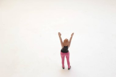 the happy figure girl on the board