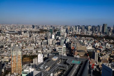 29 Kasım 2023 Tokyo, Japonya 'da panoramik şehir manzarası
