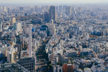 29 Kasım 2023 Tokyo, Japonya. Shibuya Gökyüzünden alındı.