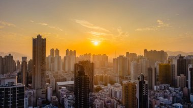 Jan 7 2024 Panoramik Şehir Şafağı Boş Skyline ile