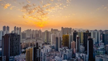 Jan 7 2024 Panoramik Şehir Şafağı Boş Skyline ile