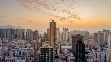 Jan 7 2024 Panoramik Şehir Şafağı Boş Skyline ile