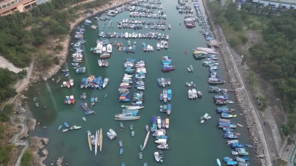 Χονγκ Κονγκ Ιανουαρίου 2024 Τοπίο Του Tiu Keng Leng Pier — Αρχείο Βίντεο