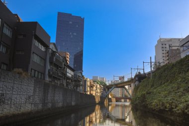 27 Kasım 2023 Sobuhonsen Kandagawa Kyoryo treni yoğun bir kavşaktan geçiyor.