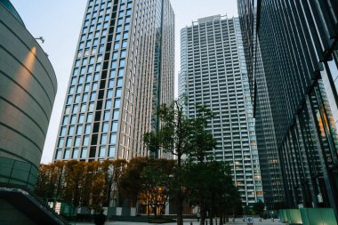 Shiodome 27 Kasım 2023 'teki ofis kulesinin manzarası.