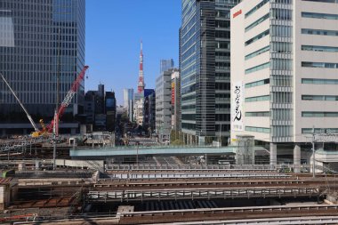 Tokyo Kulesi, Tokyo, Japonya 27 Kasım 2023 ile Hamamatsucho