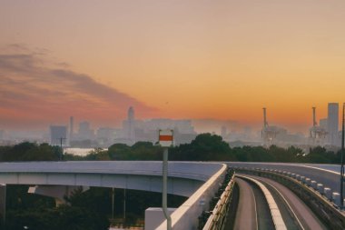 Tokyo 'nun Odaiba adası modernist manzara 27 Kasım 2023