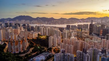 Ping Shan 14 Ocak 2024 'ten Kowloon' un panoramik görüntüsü