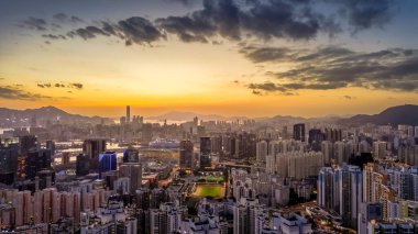 14 Ocak 2024 Kowloon, Hong Kong Şehri.