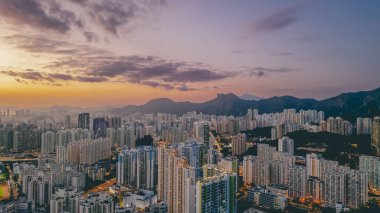 Kowloon şehri, Hong Kong 14 Ocak 2024