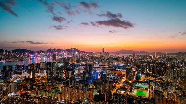 14 Ocak 2024 Kowloon Hong Kong 'daki konut binası.