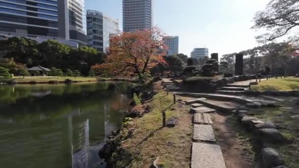 November 2023 Kyushibarikyu Japán Kert Tokyoi Öbölben — Stock videók
