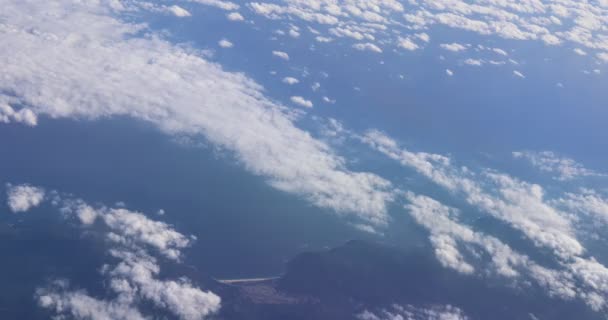 Vedere Norilor Aripilor Din Interiorul Unei Cabine Avion — Videoclip de stoc
