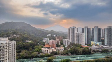 20 Ocak 2024 Fanling, Hong Kong şehir manzarası