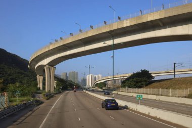 Kuzey Lantau otoyolunun manzarası, hk 25 Kasım 2023