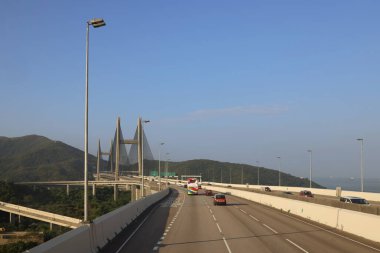 Kap Shui Mun Köprüsü manzarası hk 25 Kasım 2023