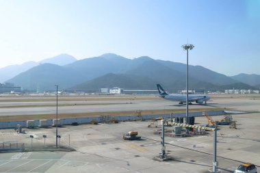 Chek Kap Kok, Hong Kong 'daki ana havaalanı. 25 Kasım 2023