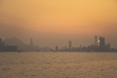 Hava kirliliği 28 Mart 2015 'te Hong Kong' da asıldı.