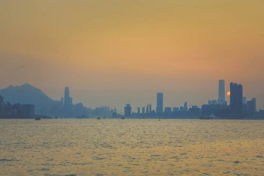 Hava kirliliği 28 Mart 2015 'te Hong Kong' da asıldı.