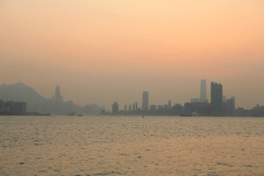 Hava kirliliği 28 Mart 2015 'te Hong Kong' da asıldı.