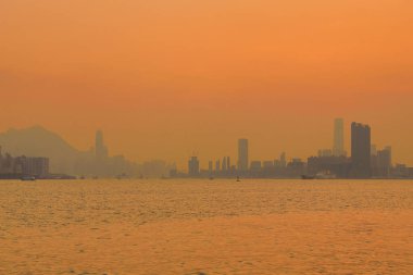 Hava kirliliği 28 Mart 2015 'te Hong Kong' da asıldı.