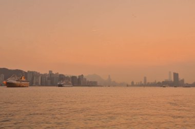 Hava kirliliği 28 Mart 2015 'te Hong Kong' da asıldı.