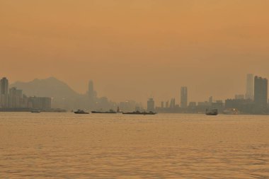 Hava kirliliği 28 Mart 2015 'te Hong Kong' da asıldı.