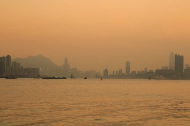 Hava kirliliği 28 Mart 2015 'te Hong Kong' da asıldı.