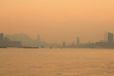 Hava kirliliği 28 Mart 2015 'te Hong Kong' da asıldı.