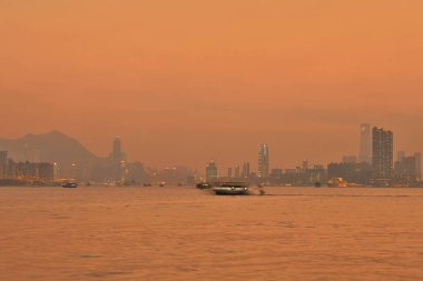 Hava kirliliği 28 Mart 2015 'te Hong Kong' da asıldı.