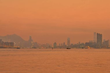 Hava kirliliği 28 Mart 2015 'te Hong Kong' da asıldı.