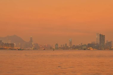 Hava kirliliği 28 Mart 2015 'te Hong Kong' da asıldı.