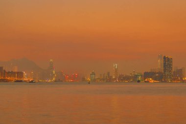 Hava kirliliği 28 Mart 2015 'te Hong Kong' da asıldı.