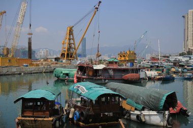 Bir Causeway Bay Tayfun Sığınağı, Hong Kong 28 Mart 2015