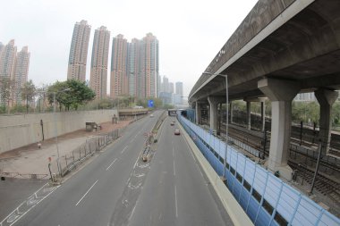 Hong Kong 'daki Batı Kowloon Otoyolu manzarası, 7 Mart 2015