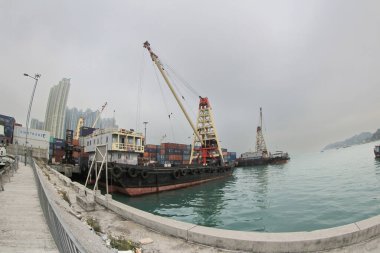 7 Mart 2015 Batı Kowloon Tayfun Sığınağı, Hong Kong manzarası