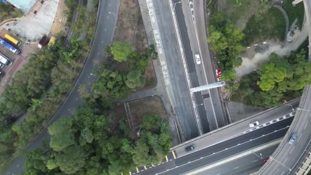 Hong Kong Lutego 2024 Widok Lotu Ptaka Shun Road — Wideo stockowe
