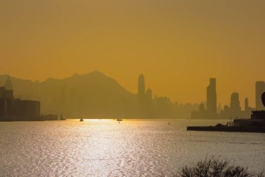 Modern Şehir Binaları Gökdelenler, Hong Kong 10 Şubat 2024