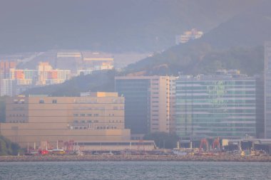 Modern Şehir Binaları Gökdelenler, Hong Kong 10 Şubat 2024