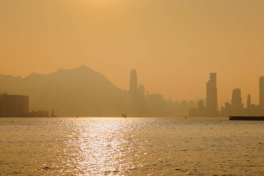 Modern Şehir Binaları Gökdelenler, Hong Kong 10 Şubat 2024