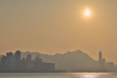 Modern Şehir Binaları Gökdelenler, Hong Kong 10 Şubat 2024