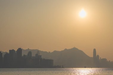 Modern Şehir Binaları Gökdelenler, Hong Kong 10 Şubat 2024